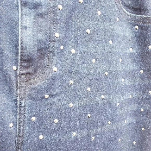 L & B Dark Studded Flare Jeans - Picture 2 of 5